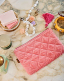 Kip & Co | Velvet Cosmetics Bag | Strawberry
