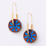 Martha Jean | Calypso Earrings | Brown/Cobalt