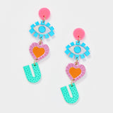Martha Jean | I Love You Earrings
