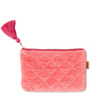 Kip & Co | Velvet Cosmetics Bag | Strawberry
