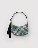Baggu | Small Nylon Crescent Bag | Green Star Plaid