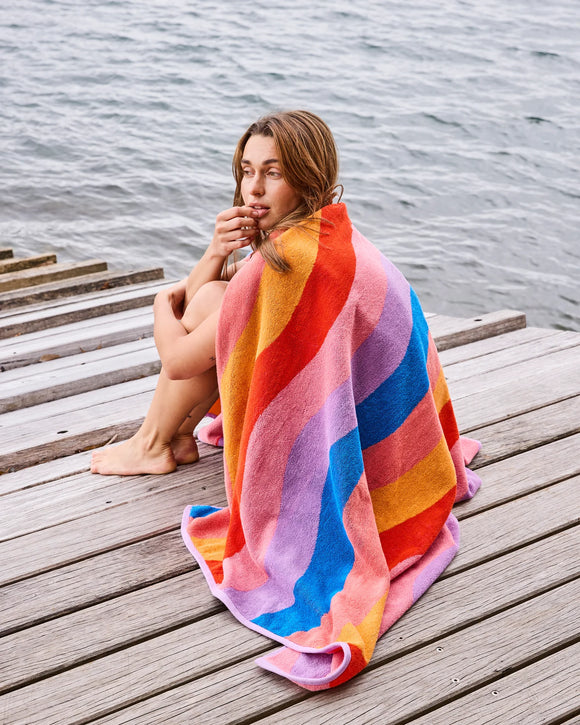 Kip & Co | Terry Beach Towel | Surfs Up