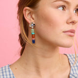 Martha Jean | Madeline Beaded Earrings | Silver