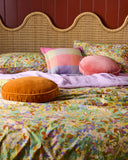 Kip & Co | Velvet Pea Cushion | Peach Pie