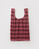 Baggu | Pleated Baggu | Azalea Pink Tartan