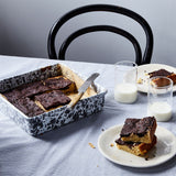 Crow Canyon | Splatter Enamelware | Brownie Tray | Turquoise
