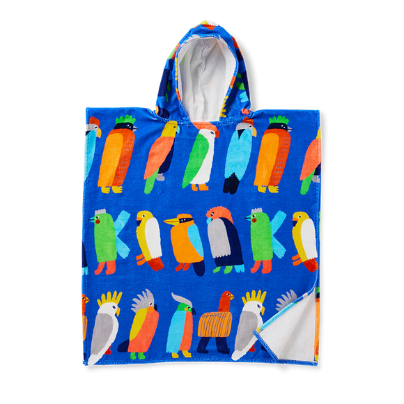 Halcyon Nights | Kids Hooded Towel | Flamin' Galah
