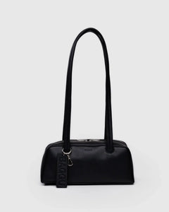 Baggu | Recycled Leather Small Bowler Bag | Black