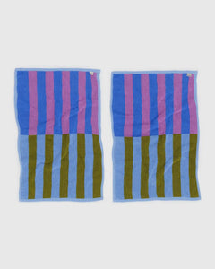 Baggu | Hand Towel Set of 2 | Cabana Stripe Mix