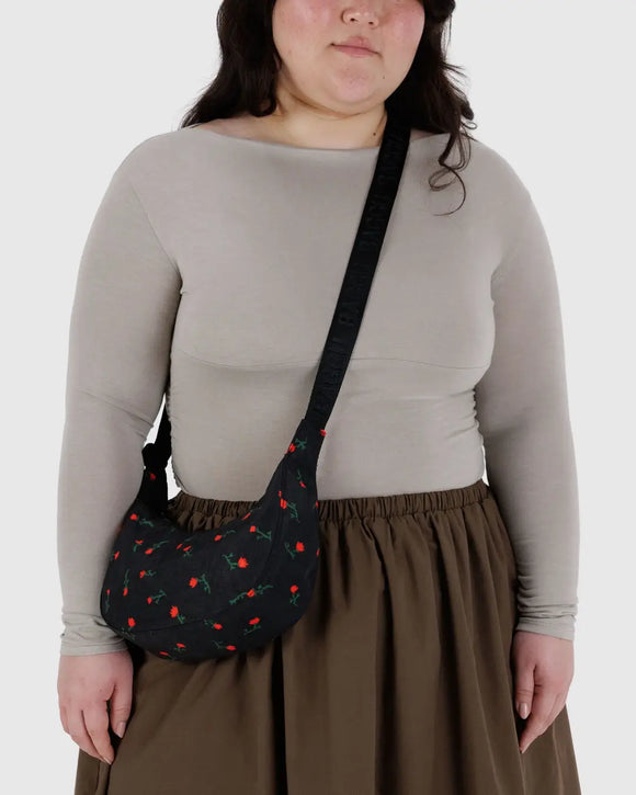 Baggu | Small Nylon Crescent Bag | Painted Wildflower