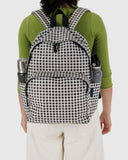Baggu | Large Nylon Backpack | Black & White Gingham