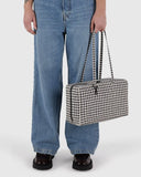Baggu | Nylon Medium Bowler Bag | Black & White Gingham