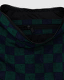 Baggu | Medium Nylon Crescent | Navy Green Check