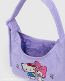 Baggu | Mini Nylon Shoulder Bag | Embroidered Hello Kitty & My Melody