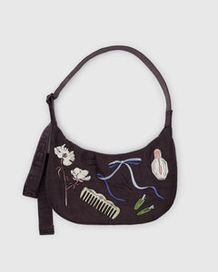 Baggu | Medium Nylon Crescent | Embroidered Get Ready With Me