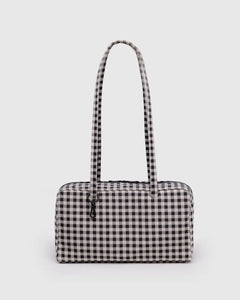 Baggu | Nylon Bowler Bag | Black & White Gingham