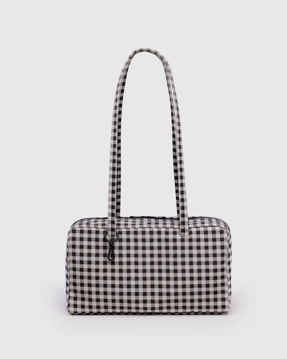 Baggu | Nylon Bowler Bag | Black & White Gingham
