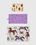 Baggu | Flat Pouch | Painted Prairie