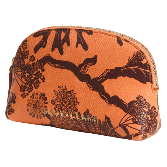 Sage x Clare | Delphine Cosmetics Pouch | Vivid Coral