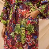 Sage x Clare | Cora Cotton Robe | Garnet