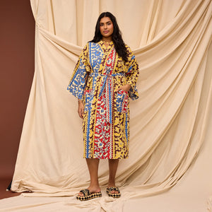 Sage x Clare | Thea Cotton Robe | Vermillion