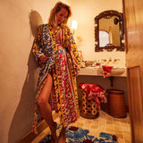 Sage x Clare | Thea Cotton Robe | Vermillion