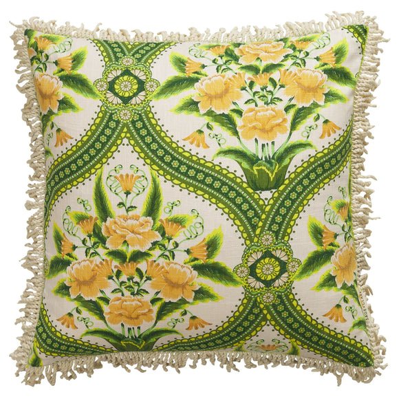 Sage x Clare | Margaret Fringe Cushion | La Palma