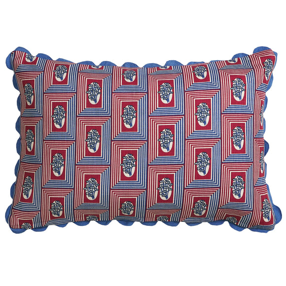 Sage x Clare | Antonella Cushion | Azure