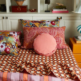 Sage x Clare | Delana Round Cushion | Hibiscus