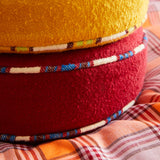 Sage x Clare | Delana Round Cushion | Crimson