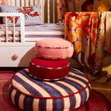 Sage x Clare | Delana Round Cushion | Crimson