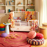 Sage x Clare | Delana Round Cushion | Crimson