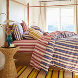 Sage x Clare | Selene Cotton Euro Pillowcase Set | Azure