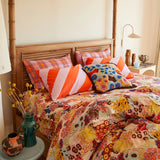 Sage x Clare | Isla Linen Pillowcase Set | Vivid Coral Standard