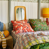 Sage x Clare | Isabella Linen Pillowcase Set | Flame