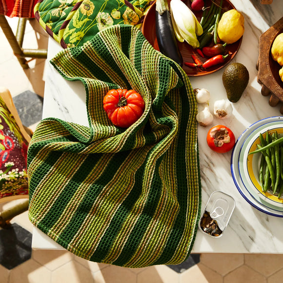 Sage x Clare | Selene Stripe Tea Towel | Anise
