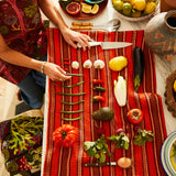 Sage x Clare | Selene Stripe Tea Towel | Flame