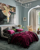 Kip & Co | Ocean Velvet Quilt Cover | Anemone