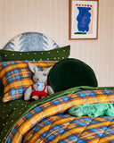 Kip & Co | Velvet Pea Cushion | Kombu Green