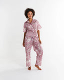 Kip & Co | Organic Cotton Short Sleeve Shirt & Pant Pyjama Set | Balmy Palmy