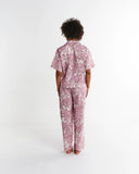 Kip & Co | Organic Cotton Short Sleeve Shirt & Pant Pyjama Set | Balmy Palmy