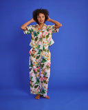 Kip & Co | Organic Cotton Short Sleeve Shirt & Pant Pyjama Set | Bouquet Beauty
