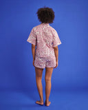 Kip & Co | Organic Cotton Short Sleeve Shirt & Short Pyjama Set | Balmy Palmy