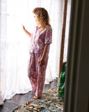 Kip & Co | Organic Cotton Short Sleeve Shirt & Pant Pyjama Set | Balmy Palmy