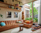Kip & Co | Velvet Pea Cushion | Marmalade