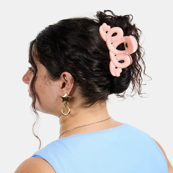 Chunks | Large Heart Loop Claw | Baby Pink