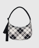 Baggu | Medium Nylon Crescent Bag | Mixed Plaid
