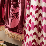 Sage x Clare | Arlette Bath Sheet | Fuchsia