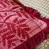 Sage x Clare | Adelyn Embroidered Cushion | Cosmo Pink