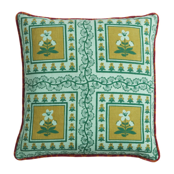 Sage x Clare | Claire Reversible Cushion | Jade Feather Insert